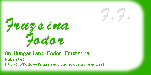 fruzsina fodor business card